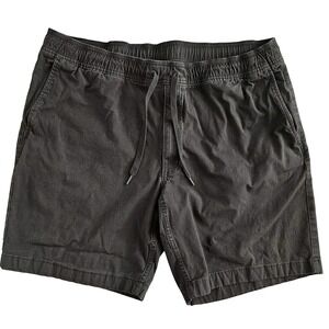 Duluth Trading Co Mens 40 Gray Shorts Canvas Elastic Waist Drawstring Workwear